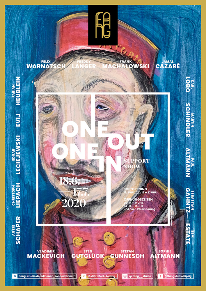 One out – One in – Ausstellungsplakat – Martin Schindler