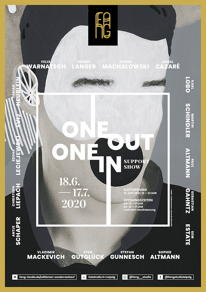 One out – One in – Ausstellungsplakat – Stefan Gunnesch